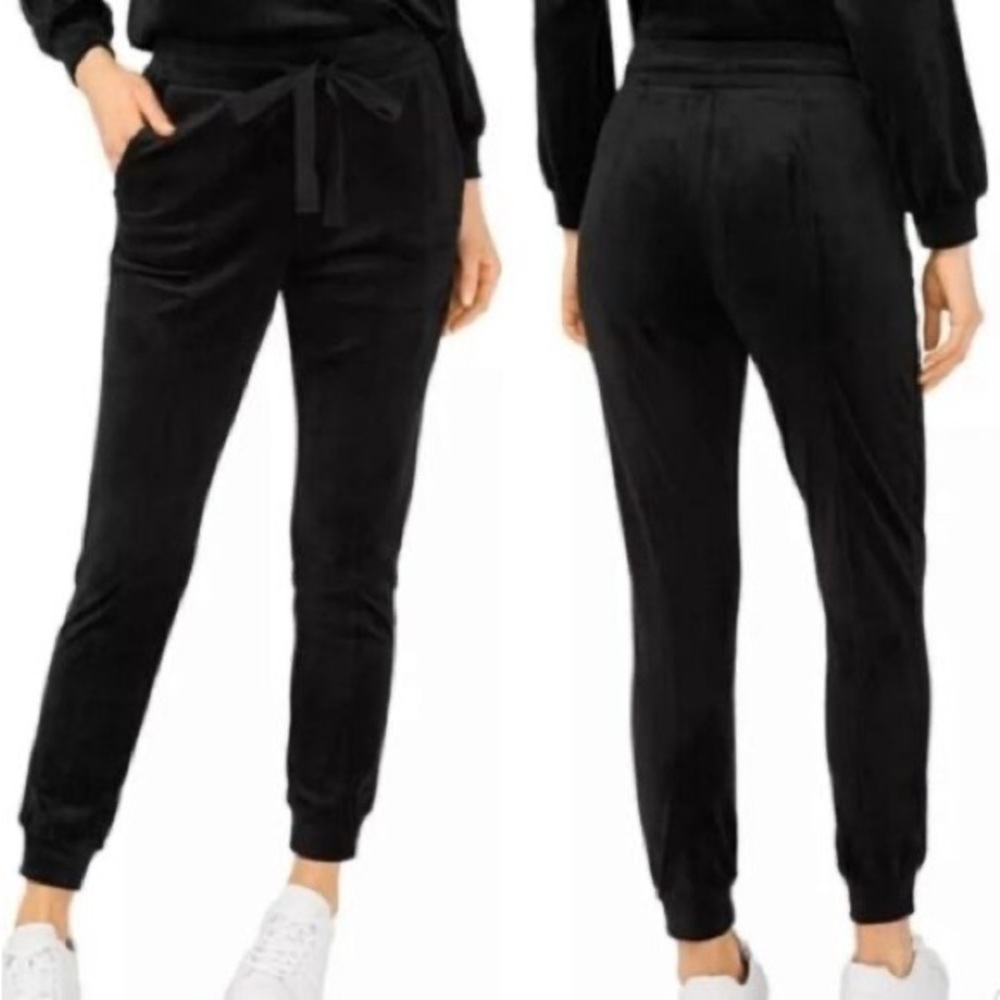 house of harlow 1960 black velour joggers